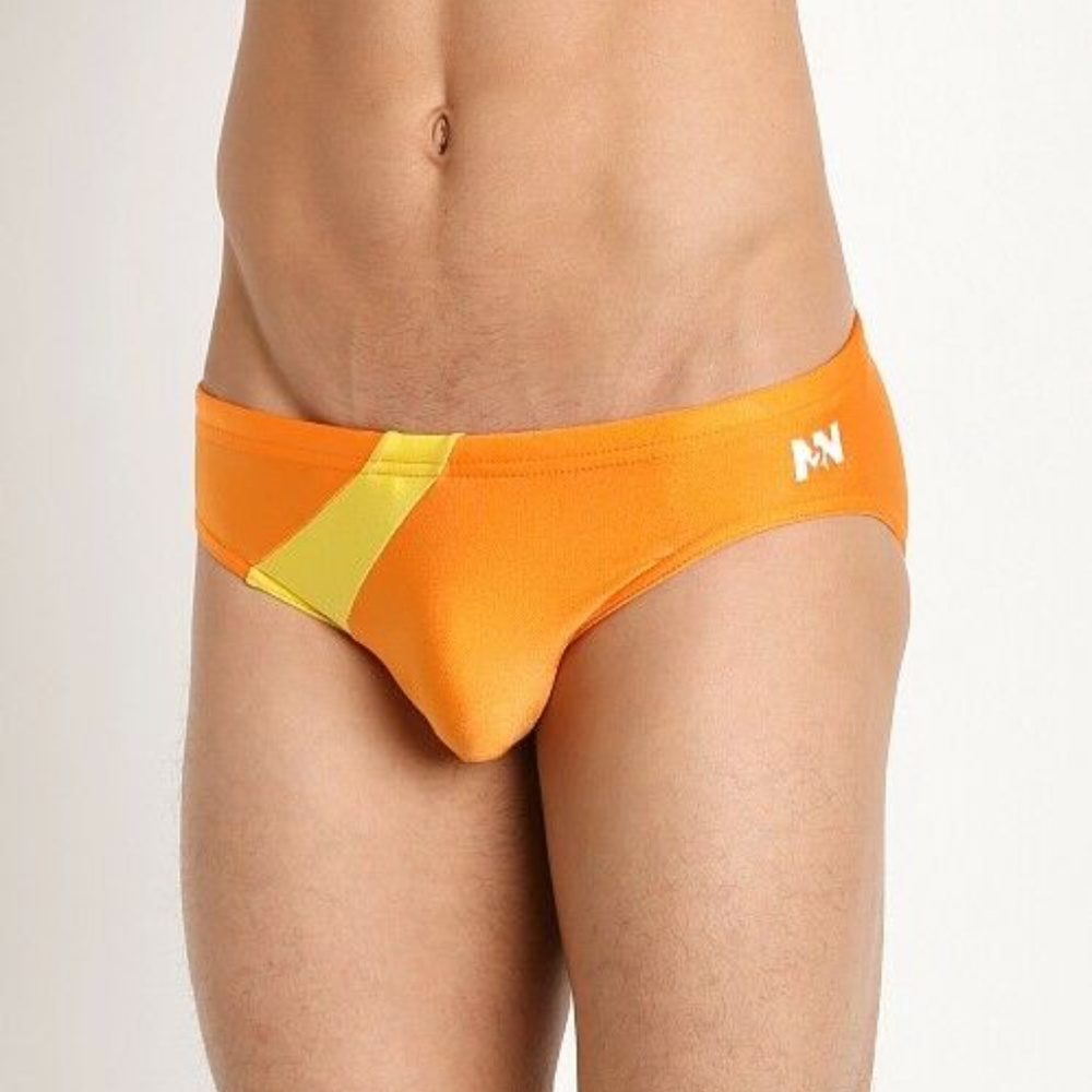 N2N Men's EC1 Eclipse Orange Sport Swimsuit XL NEW